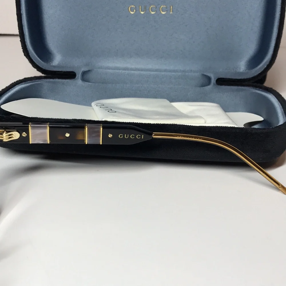New Authentic Gucci Demo Square Men's Eyeglasses GG0605O 001 52.